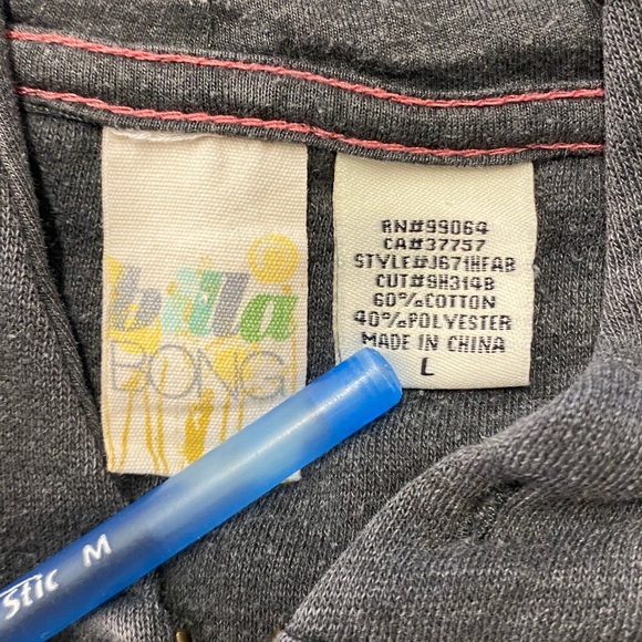 Billabong Gray Rainbow Wave Graphic Full Zip Hoodie Sweatshirt Women's Size L - Picture 6 of 6